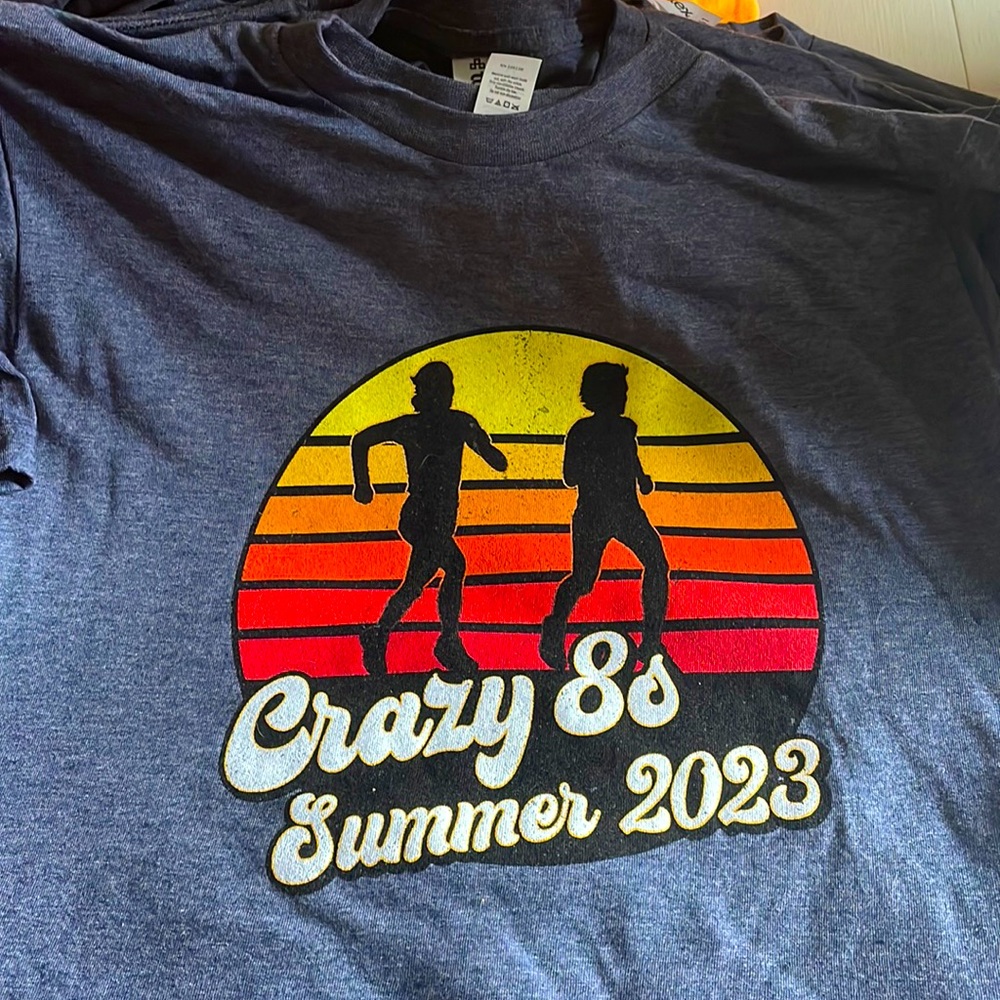 Crazy 8s 8k road race new race tshirt-RUNNING SHIRT